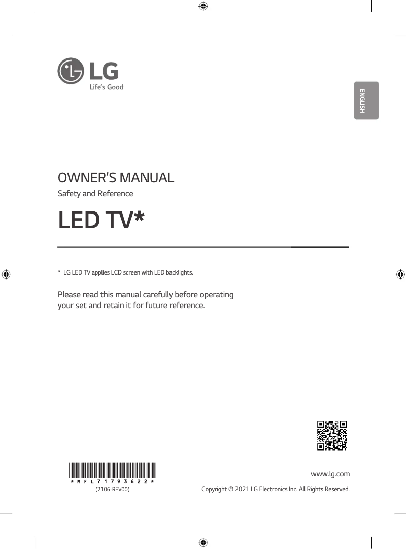 Page 1 de la notice Manuel utilisateur LG 75QNED95SPA