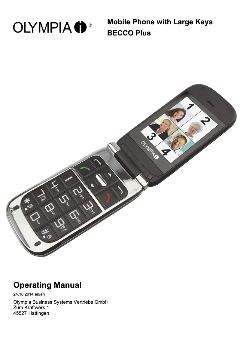 Page 1 de la notice Manuel utilisateur Olympia BECCO Plus