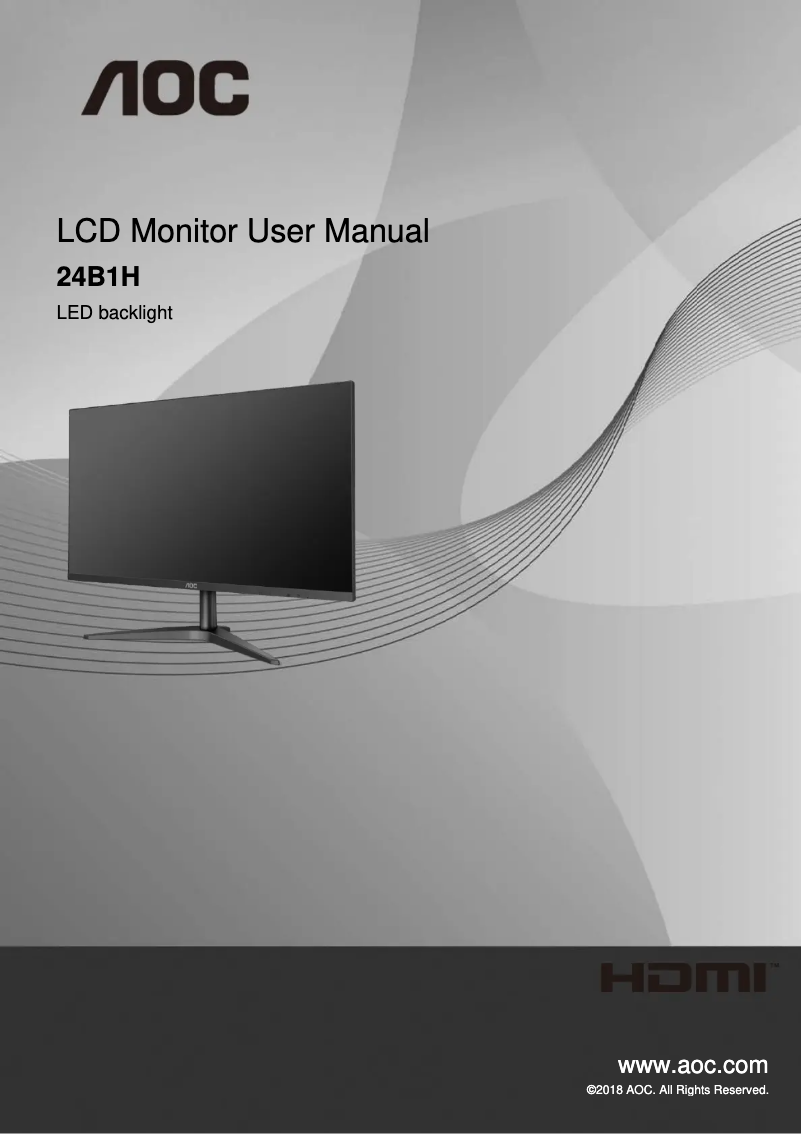 Página 1 del manual Etiqueta energética AOC 24B1H