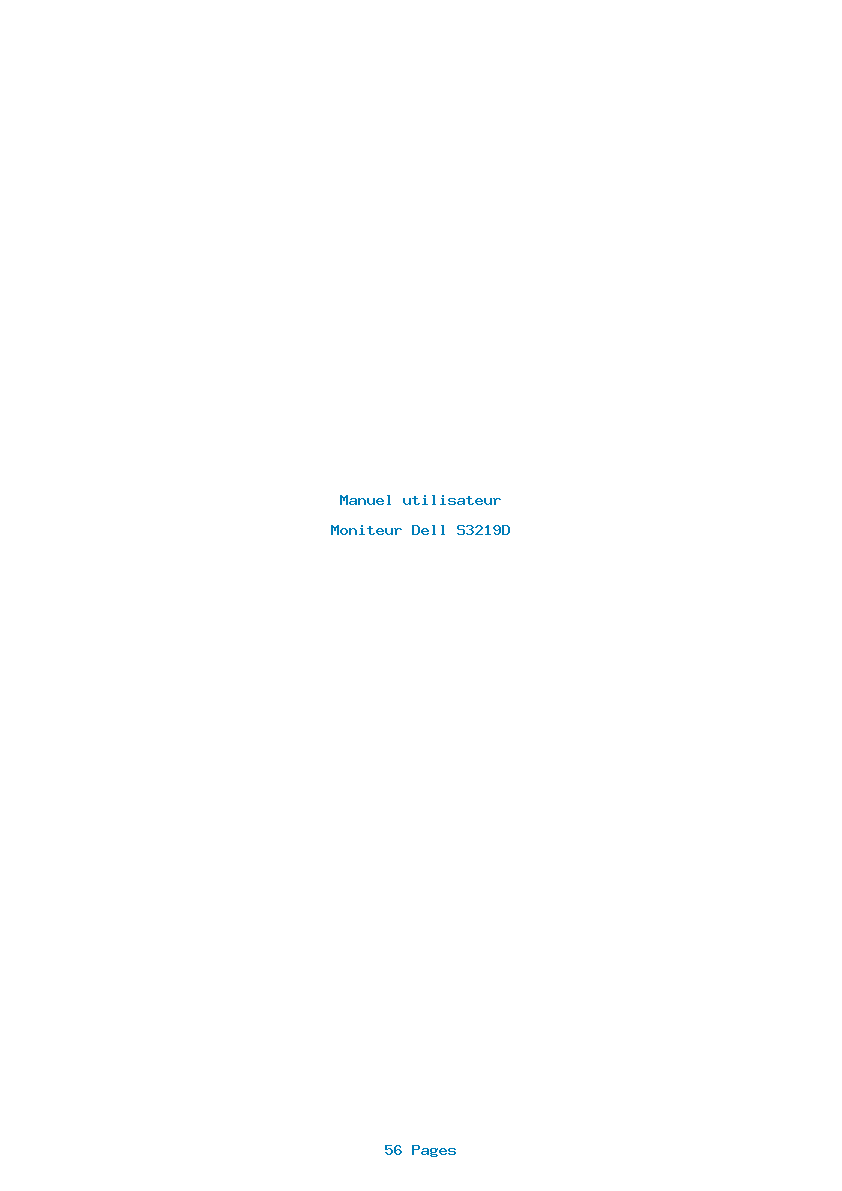 Page 1 de la notice Manuel utilisateur Dell S3219D