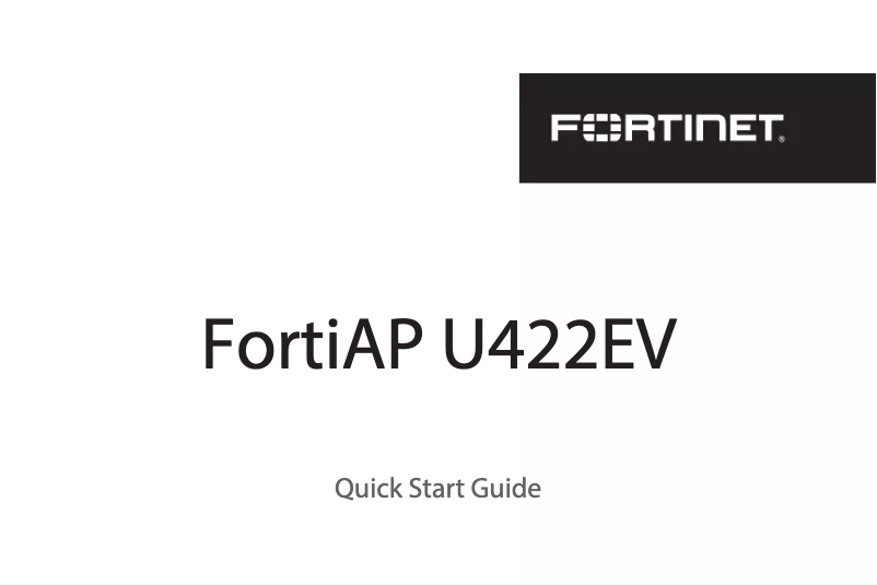 Page 1 de la notice Manuel utilisateur Fortinet FortiAP U422EV