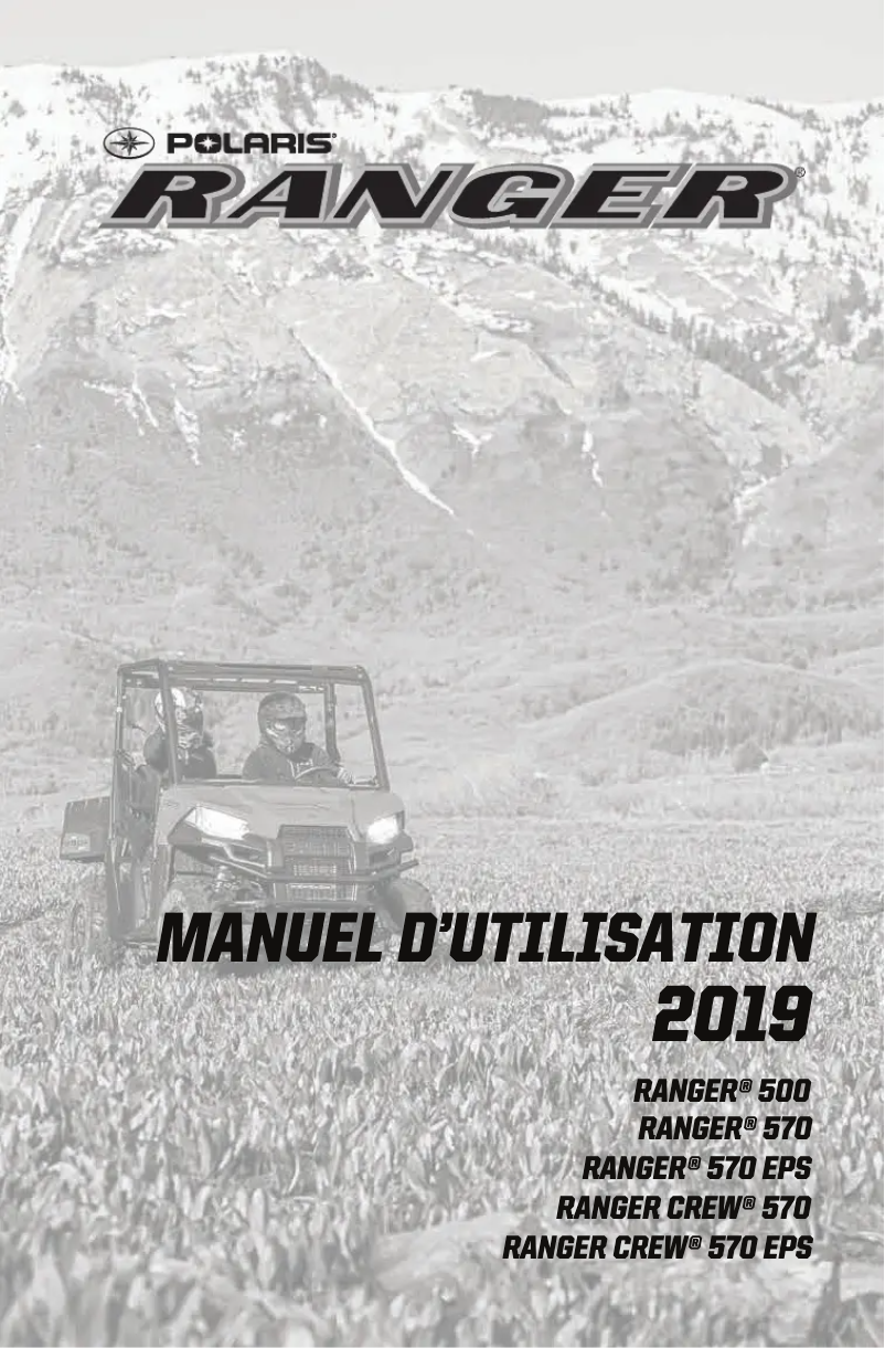 Page 1 of the manual User Manual Polaris RANGER 570 EPS (2019)