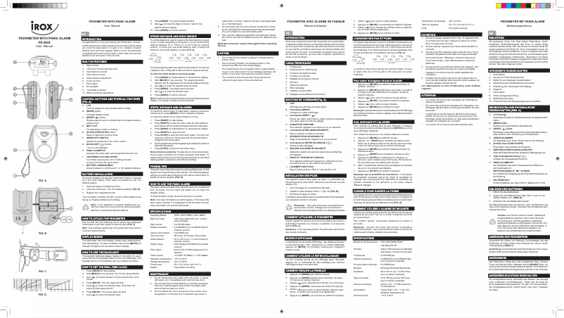 Page 1 de la notice Manuel utilisateur Irox PE-SOS