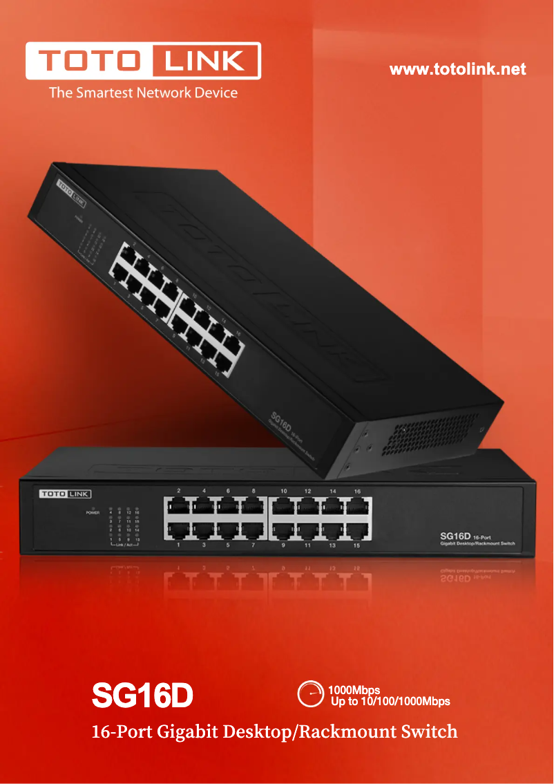 Página 1 del manual Manual de usuario Totolink SG16D