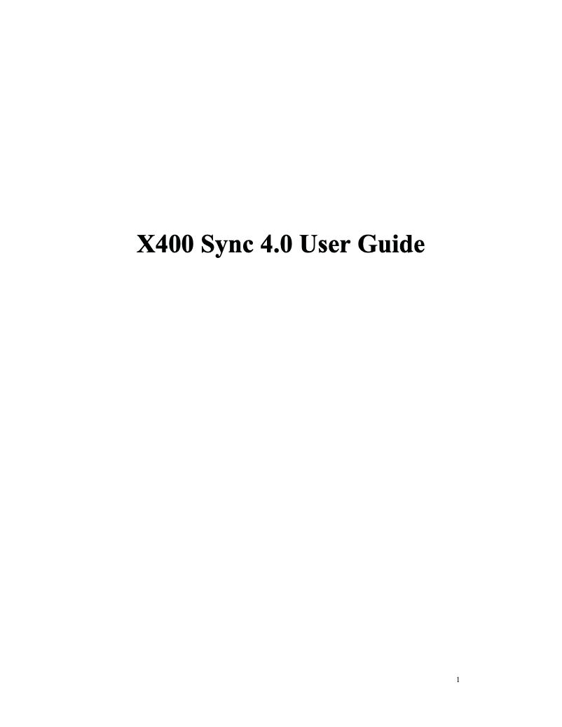 Page 1 of the manual User Manual Plum X400