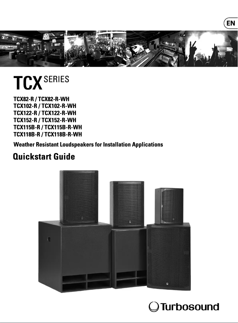Página 1 del manual Guía de inicio rápido Turbosound TCX82-R