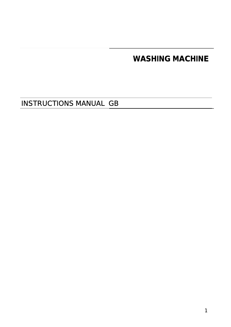 Page 1 de la notice Manuel utilisateur Caple WMi1012