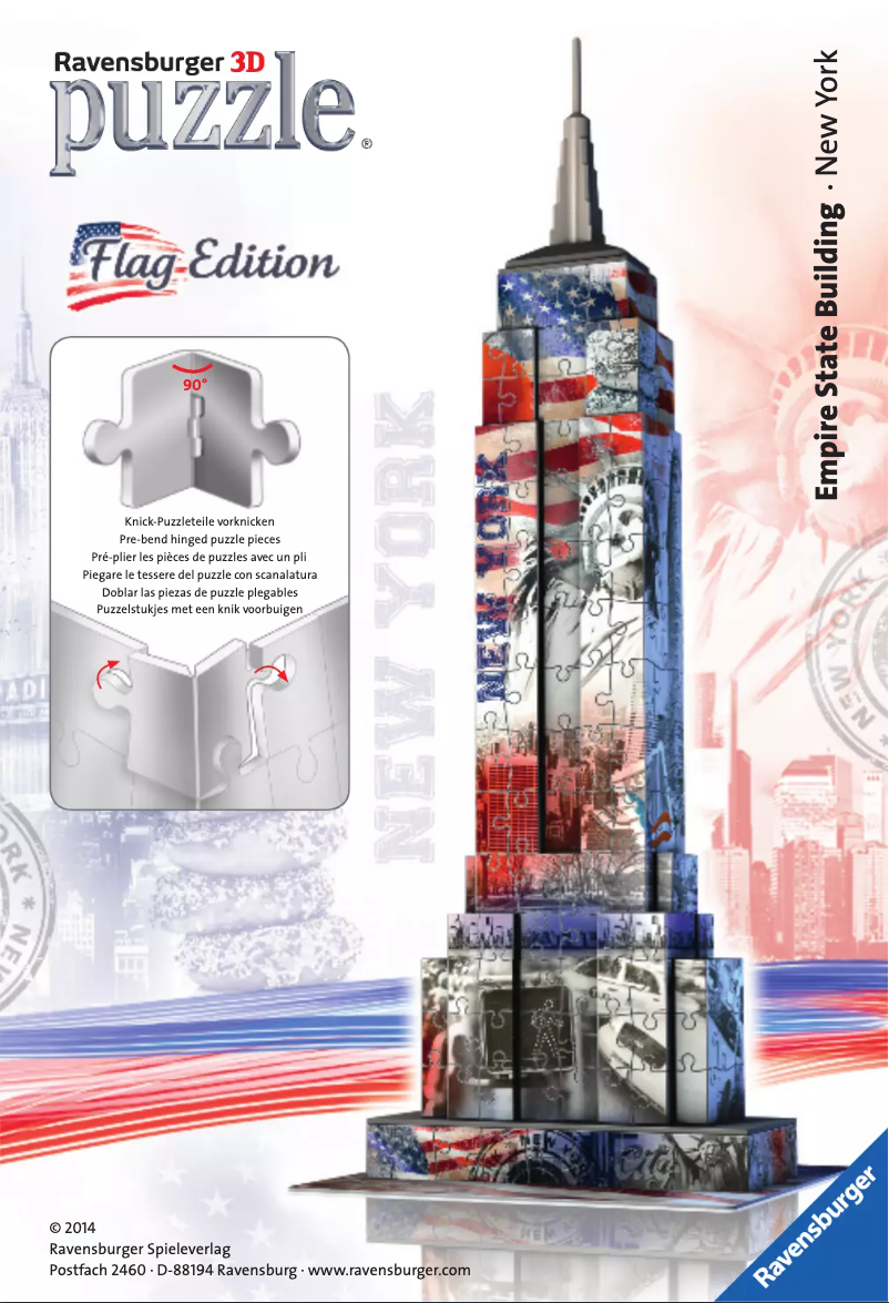 Page 1 de la notice Manuel utilisateur Ravensburger Empire State Building Flag Edition