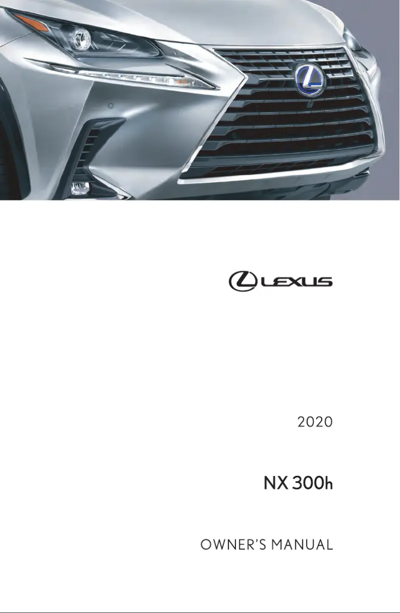 Página 1 del manual Manual de usuario Lexus NX 300h (2020)