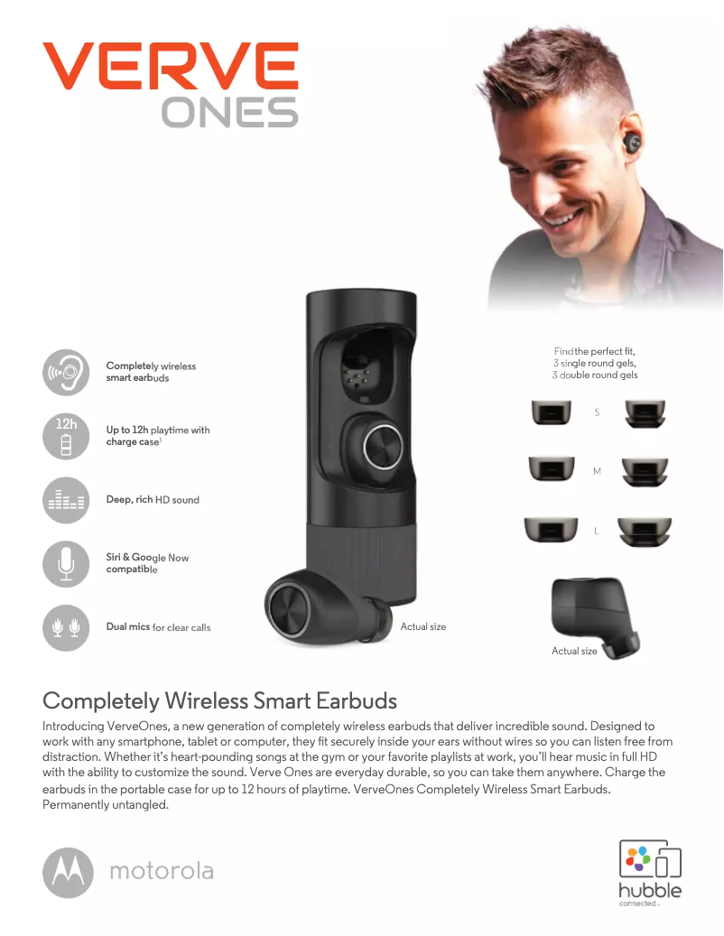 Page 1 de la notice Brochure Uniden Verve Ones