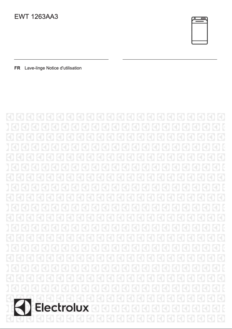 Page 1 de la notice Manuel utilisateur Electrolux EWT1263AA3