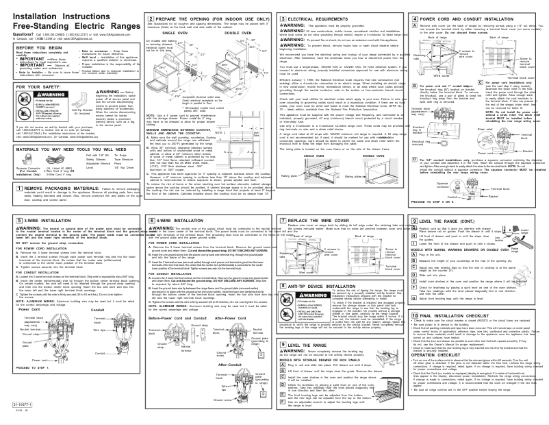 Page 1 of the manual Installation Guide GE Profile PB975BMBB