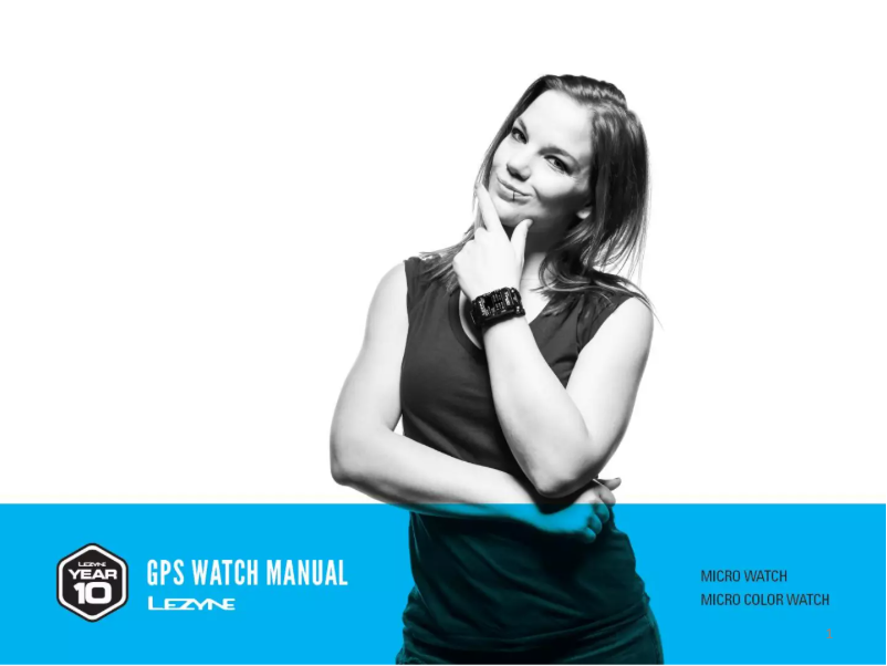 Page 1 de la notice Manuel utilisateur Lezyne Micro GPS Watch