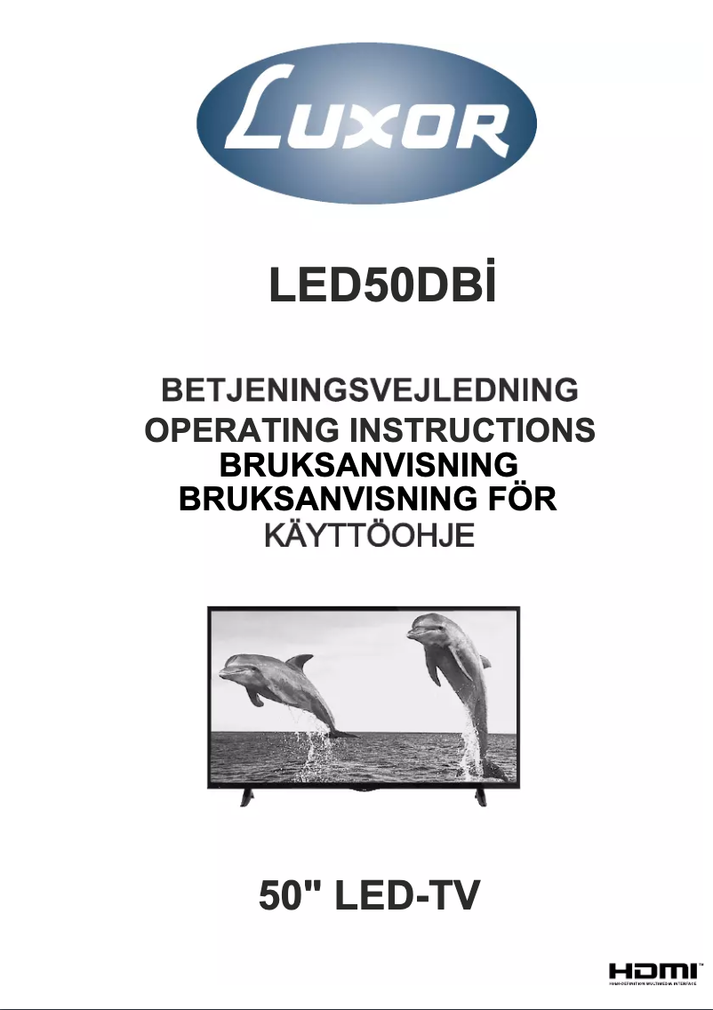 Page 1 de la notice Manuel utilisateur Luxor LED50DBI