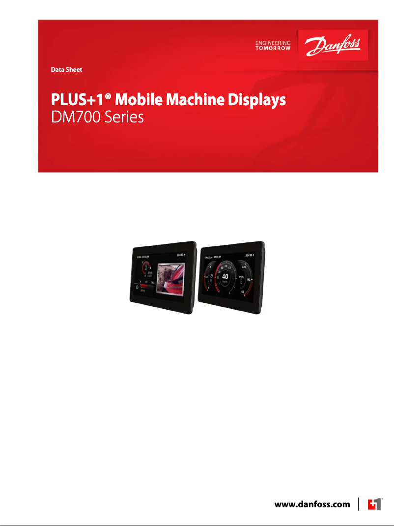 Page 1 de la notice Fiche technique Danfoss DM700