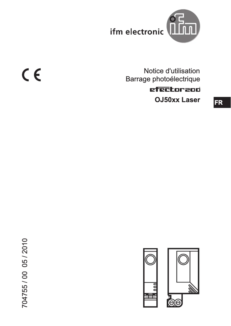 Page 1 de la notice Manuel utilisateur IFM OJ5040