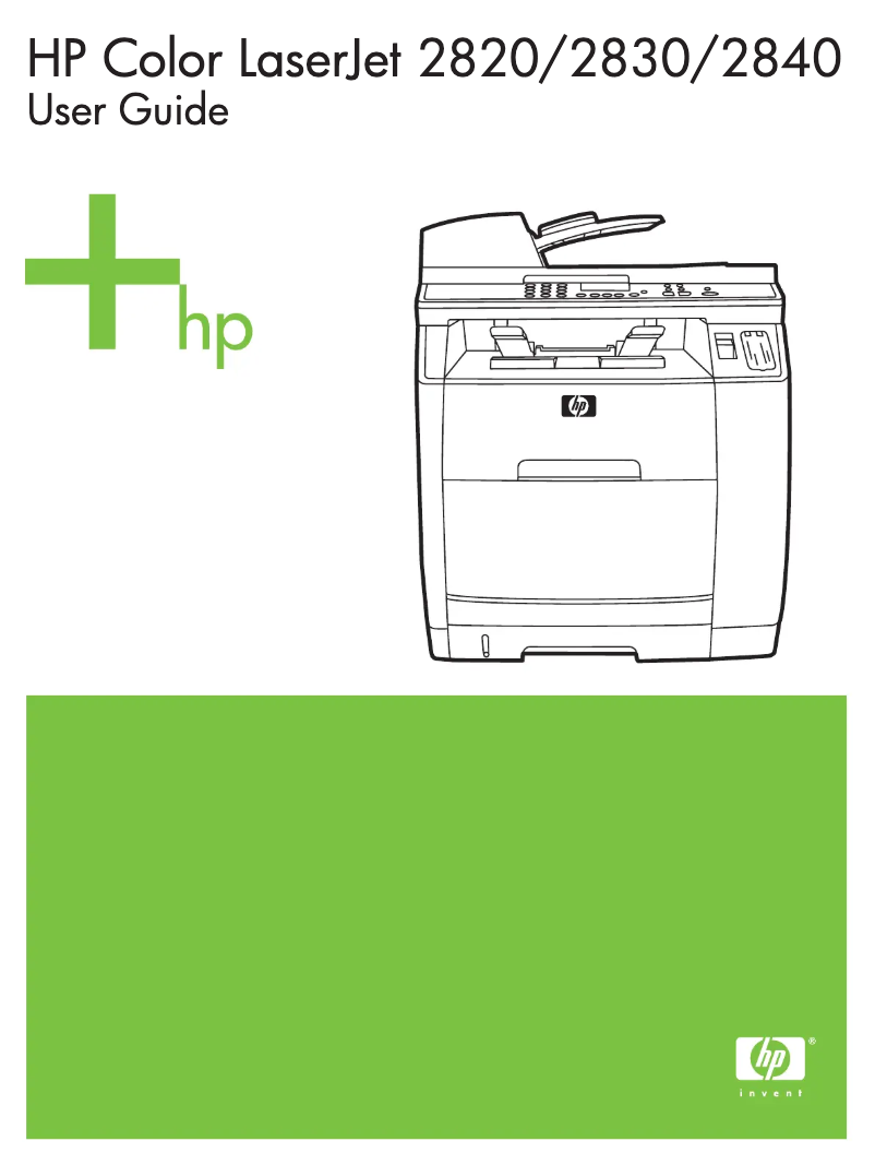 Page 1 de la notice Manuel utilisateur HP Color LaserJet 2840