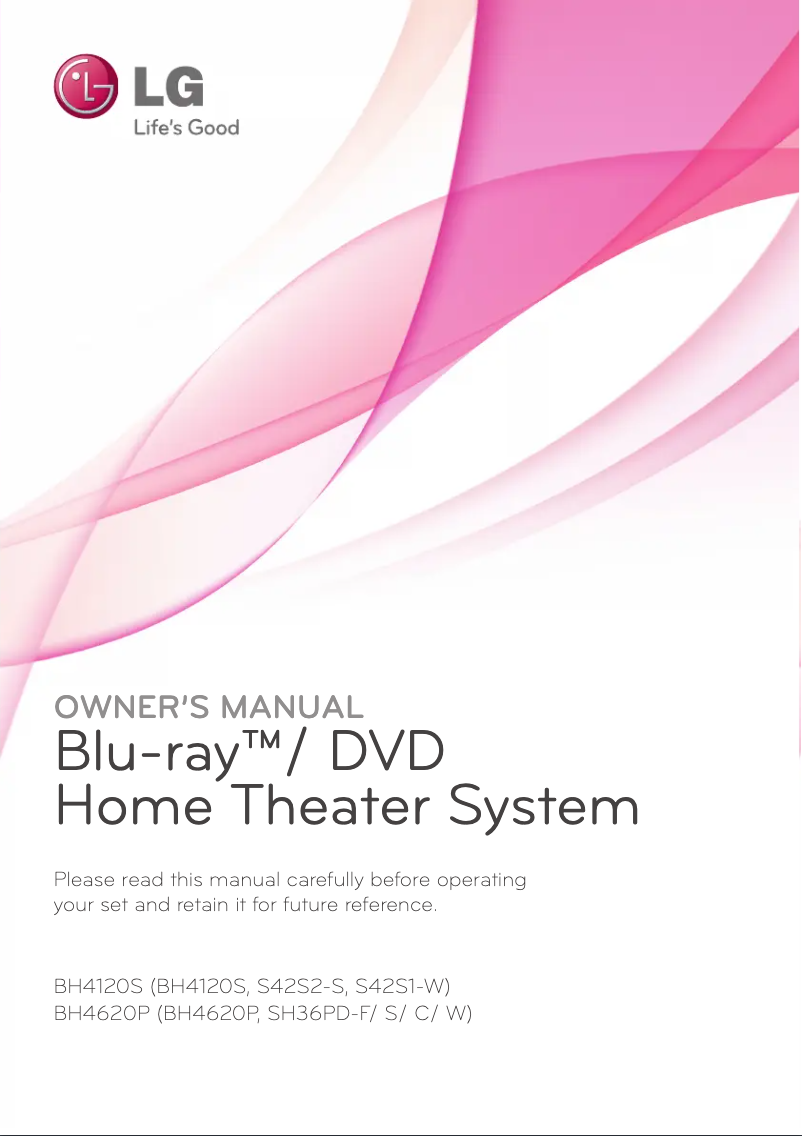 Page 1 de la notice Manuel utilisateur LG BH4620P