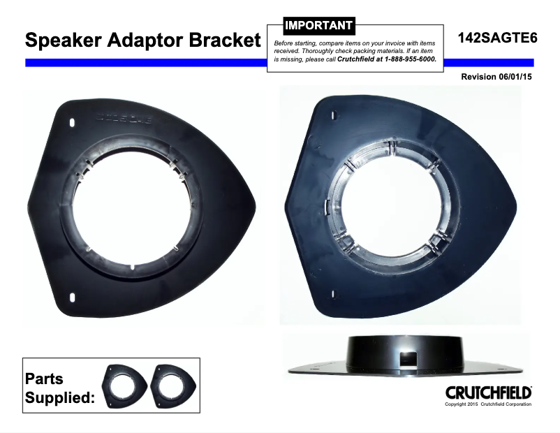 Page 1 de la notice Manuel utilisateur Scosche SAGTE6