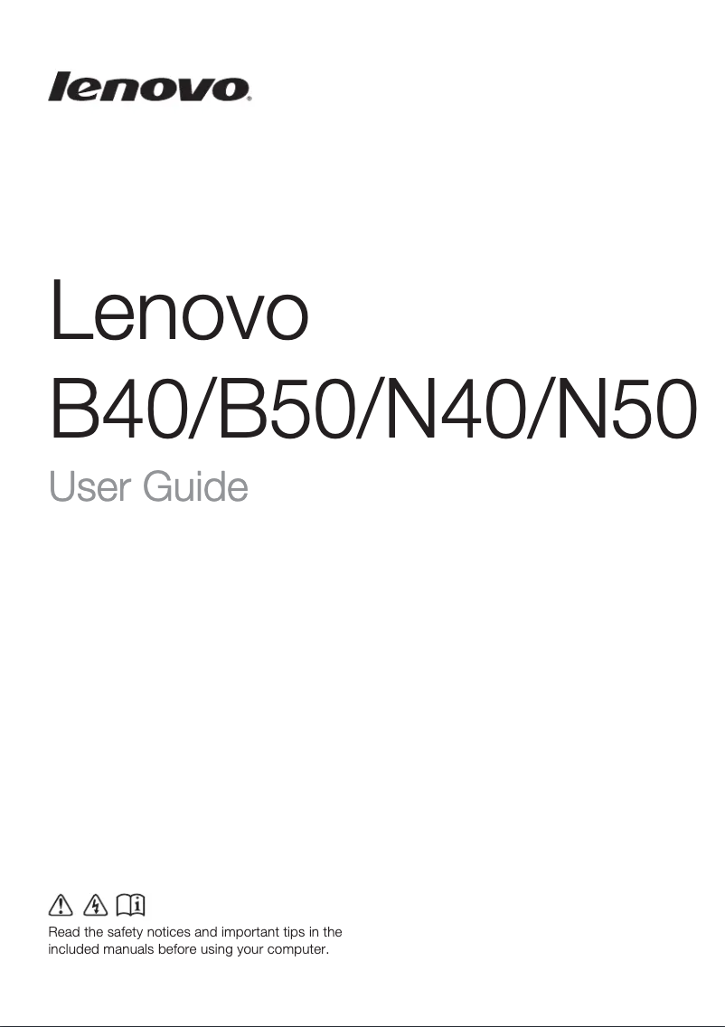 Página 1 del manual Manual de usuario Lenovo IdeaPad B50
