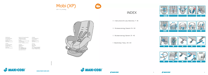 Page 1 de la notice Manuel utilisateur Maxi-Cosi Mobi