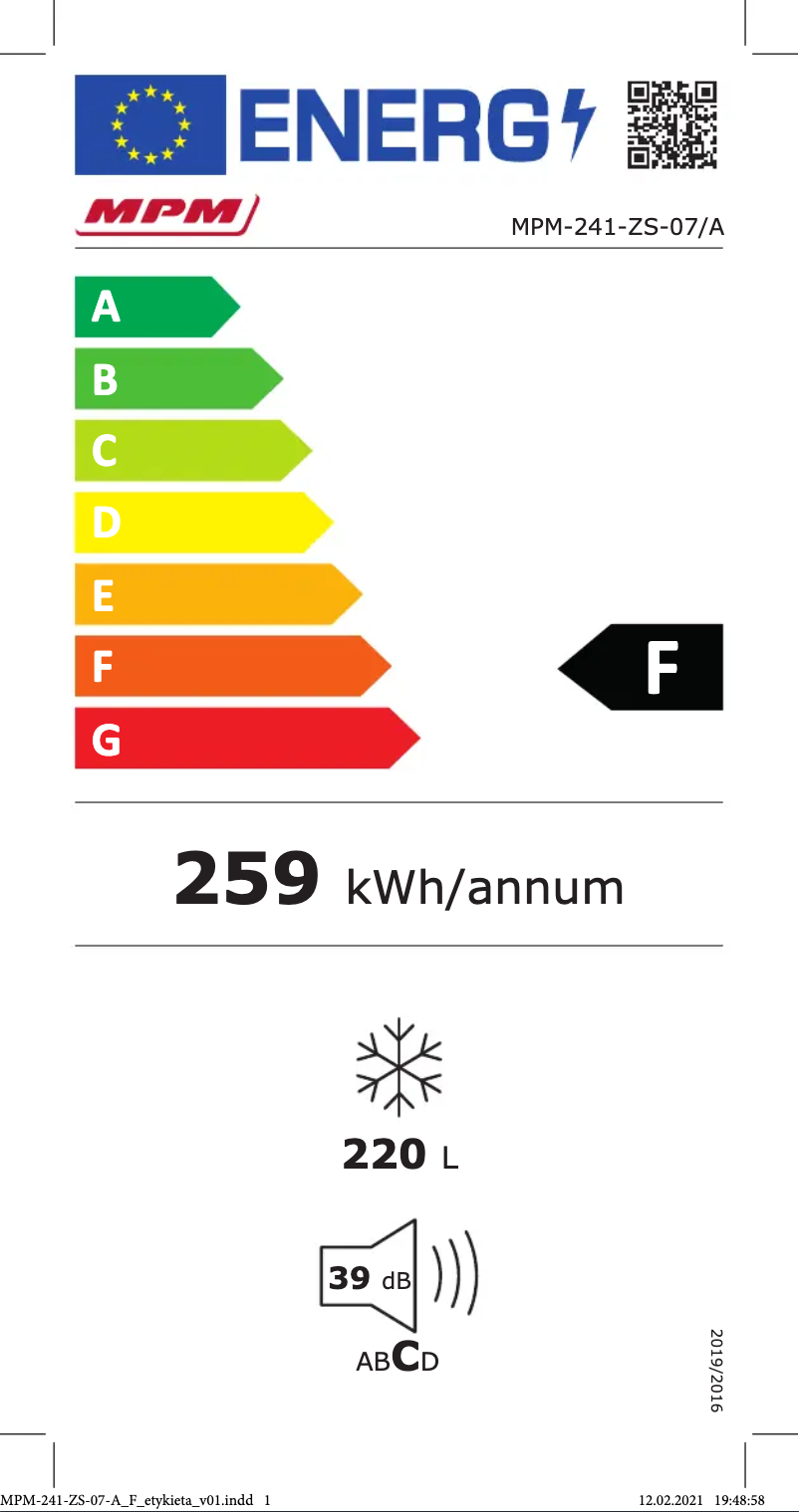 Page 1 de la notice Manuel utilisateur MPM MPM-241-ZS-07/A