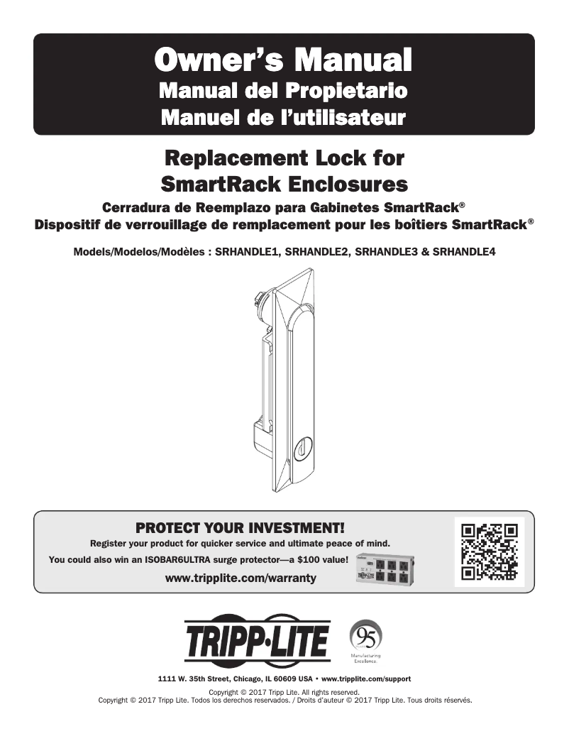 Page 1 de la notice Manuel utilisateur Tripp Lite SRHANDLE3