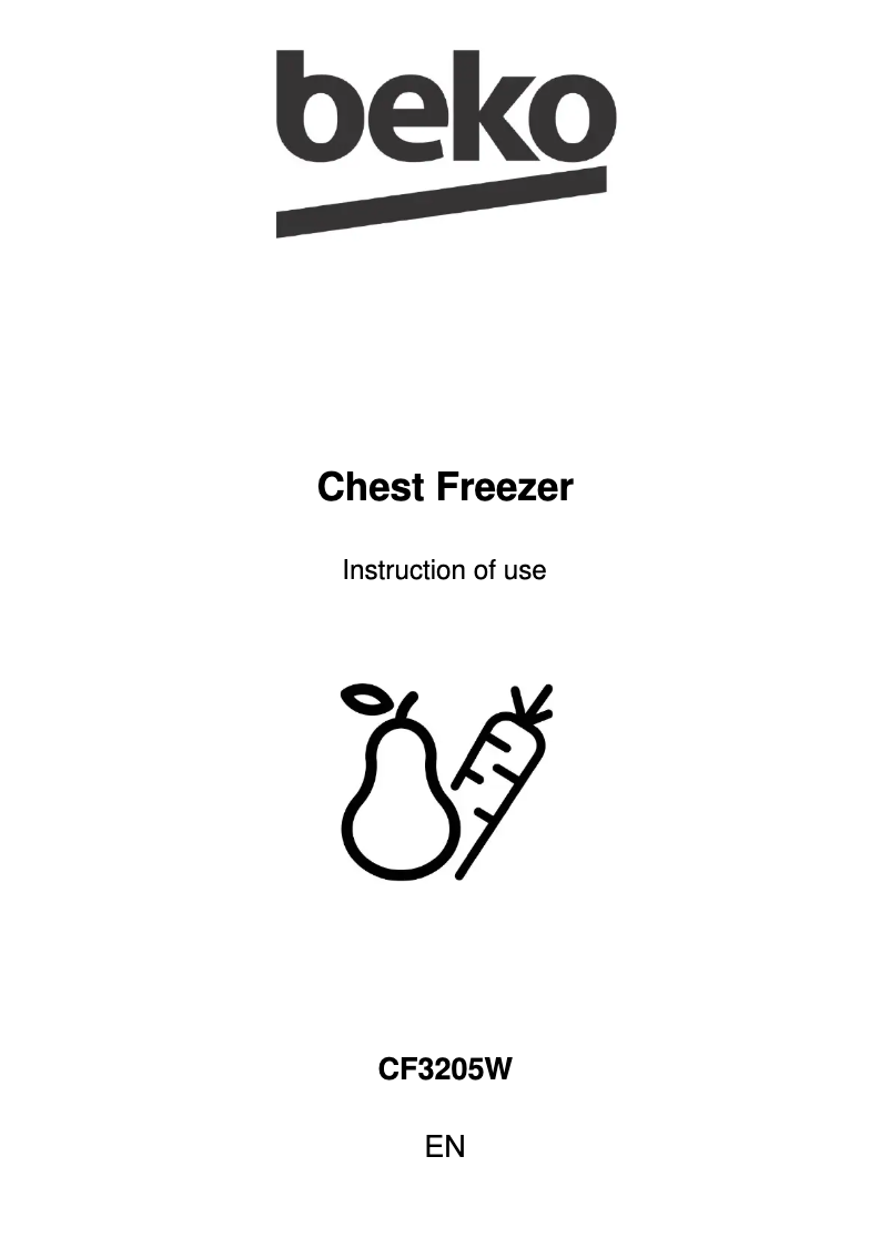 Page 1 de la notice Manuel utilisateur Beko CF3205