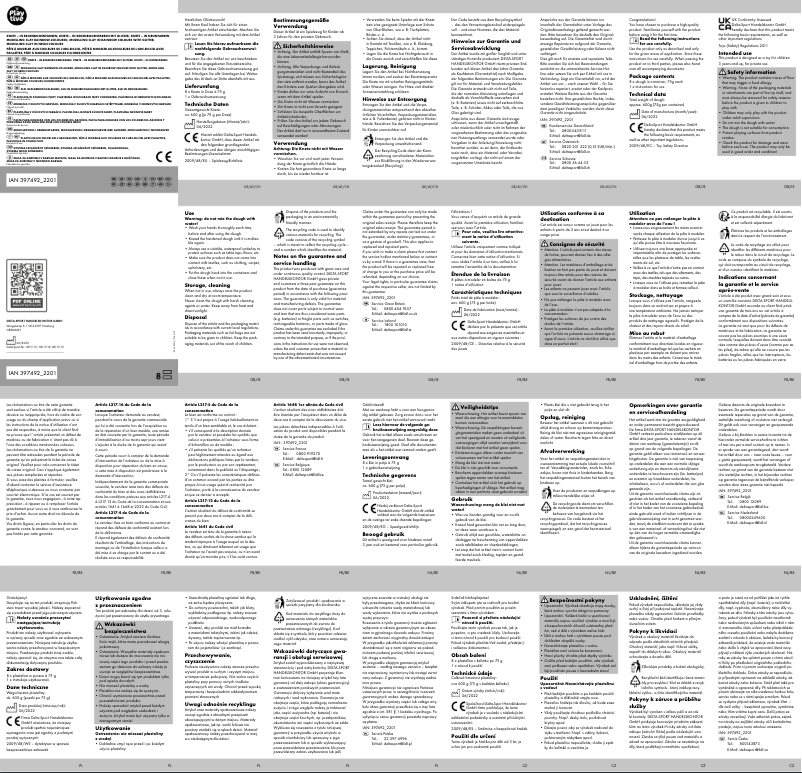 Page 1 de la notice Manuel utilisateur Playtive IAN 397492