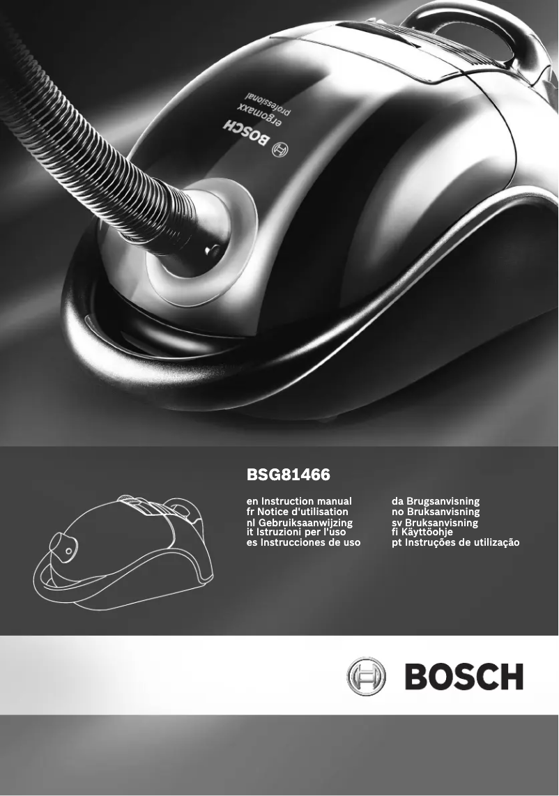 Page 1 de la notice Manuel utilisateur Bosch BSG81466 Ergomaxx