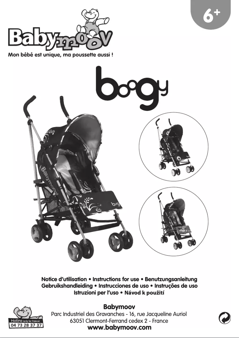 Page 1 de la notice Manuel utilisateur Babymoov Boogy