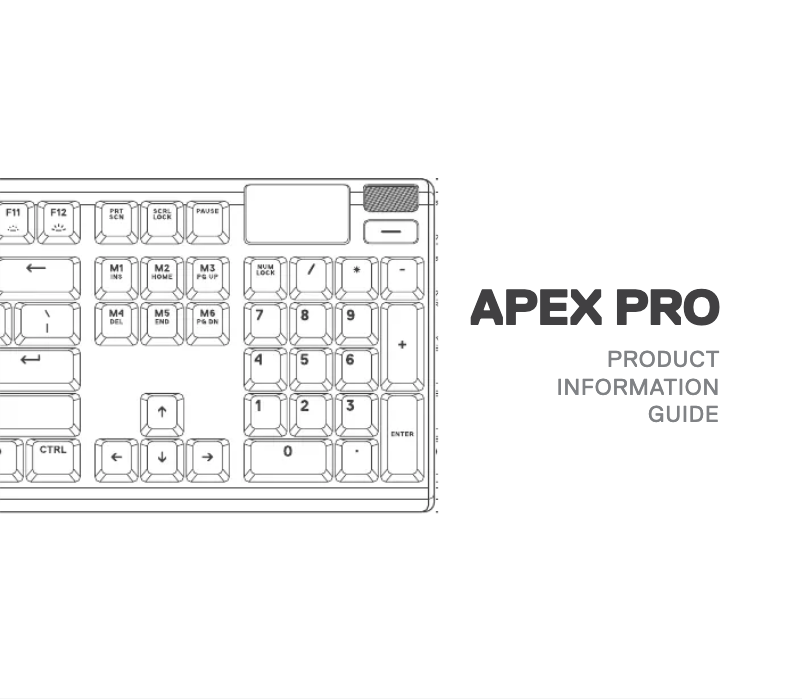 Page 1 of the manual User Manual Steelseries Apex Pro
