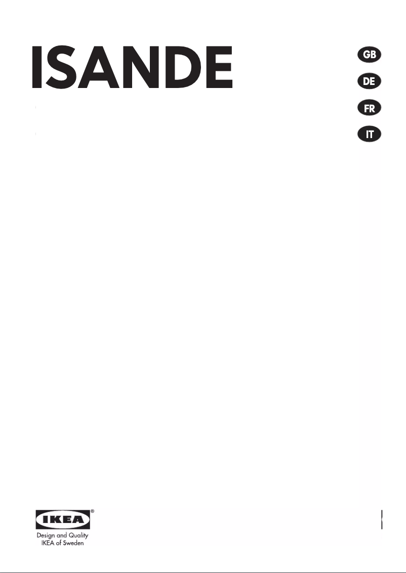 Page 1 de la notice Mode d'emploi Ikea ISANDE
