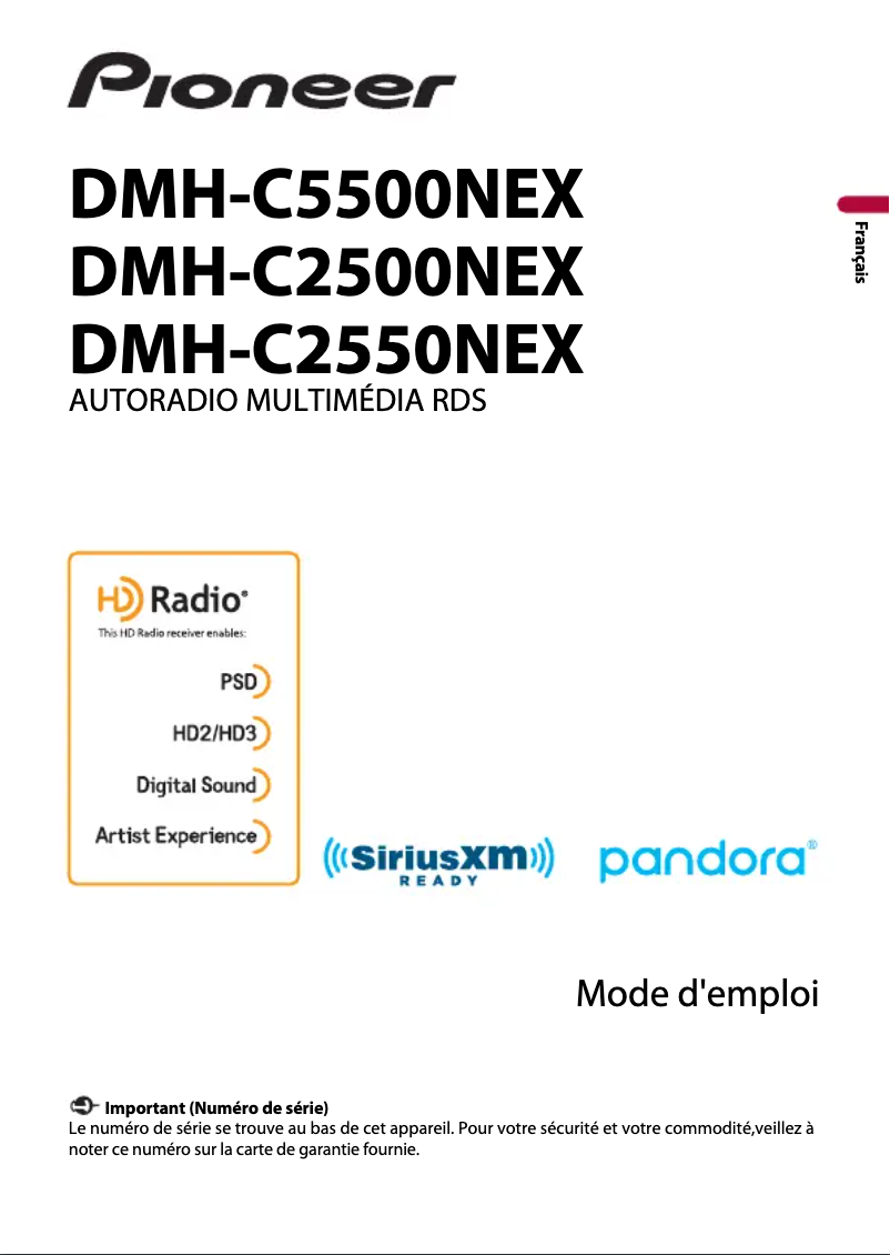 Page 1 de la notice Manuel utilisateur Pioneer DMH-C5500NEX