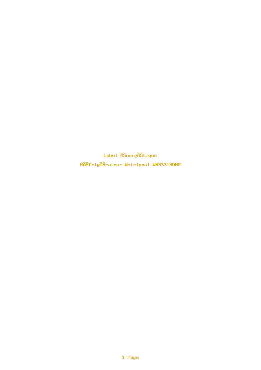 Image de la première page du manuel de l'appareil WRS331SDHM