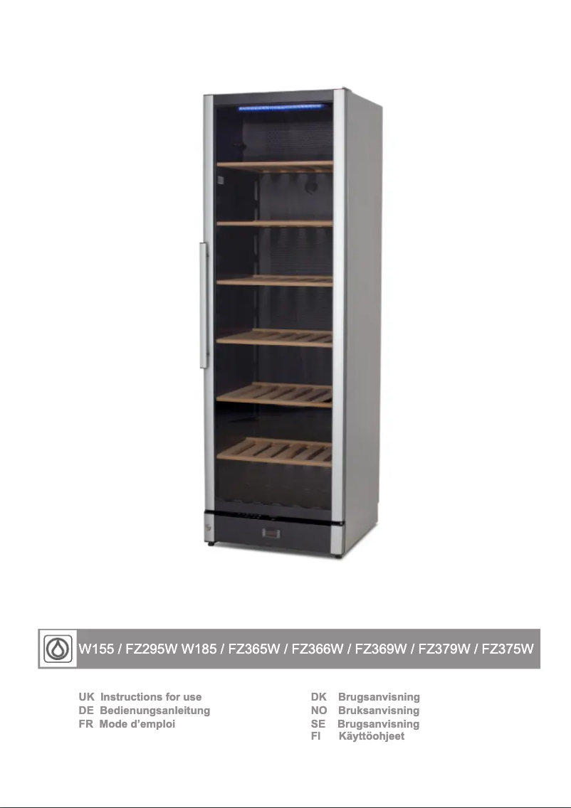 Página 1 del manual Manual de usuario Vestfrost W 185