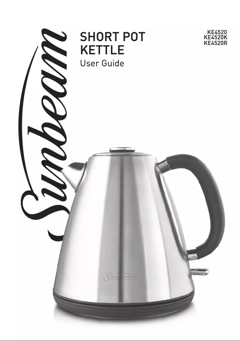 Page 1 de la notice Manuel utilisateur Sunbeam Short Pot KE4520
