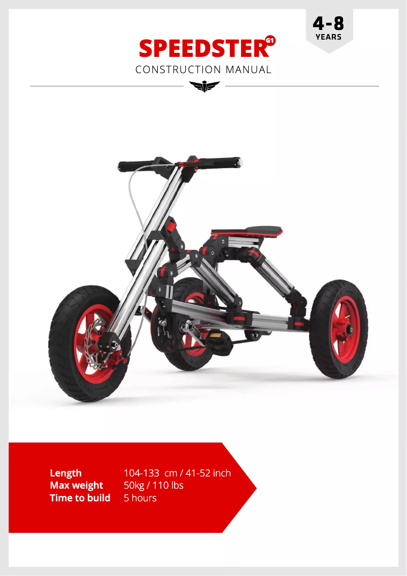 Page 1 de la notice Manuel utilisateur Infento Master Creator Kit Speedster
