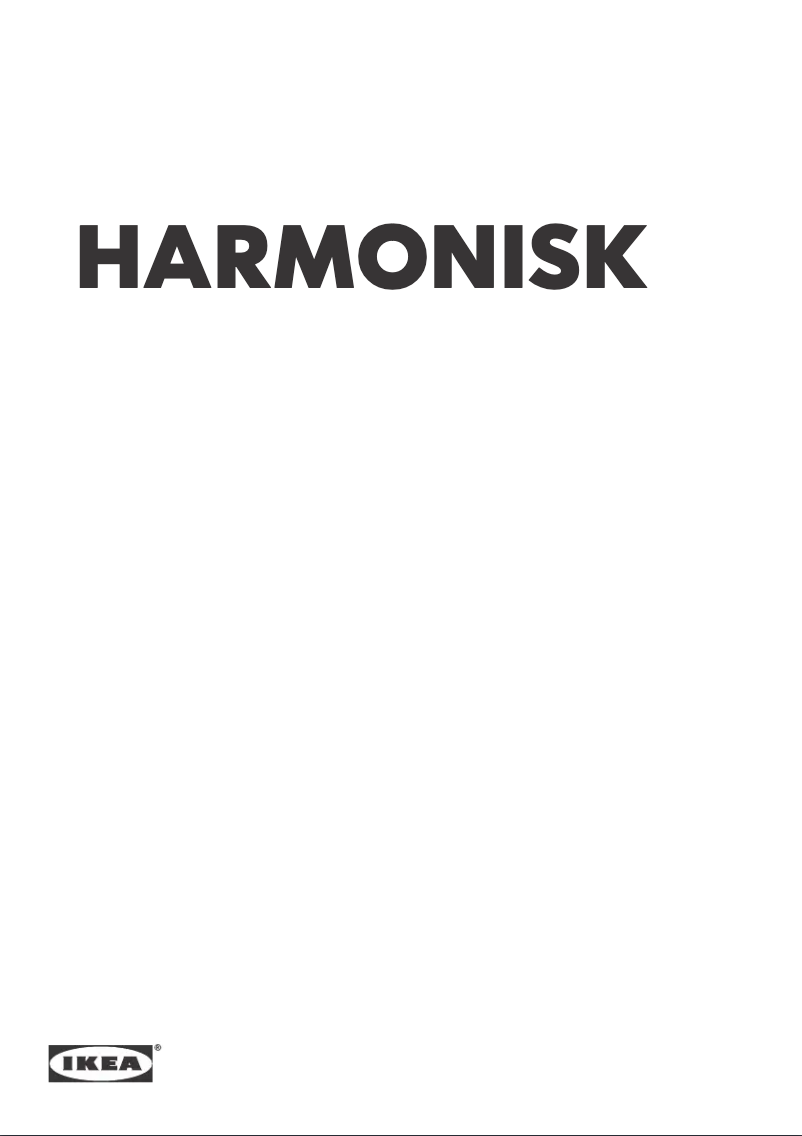 Page 1 de la notice Manuel utilisateur Ikea HARMONISK 803.658.59