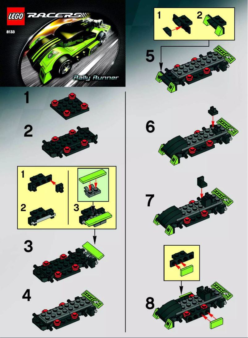 Page 1 de la notice Manuel utilisateur Lego Racers 8133