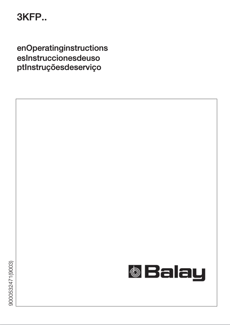 Page 1 de la notice Manuel utilisateur Balay 3KFP7669