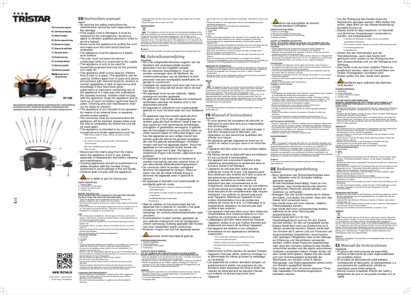 Page 1 de la notice Manuel utilisateur TriStar FO-1108