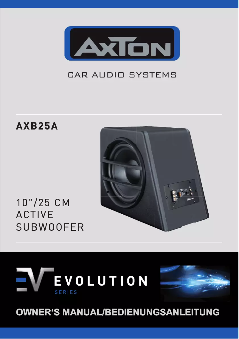Page 1 of the manual User Manual Axton AXB25A