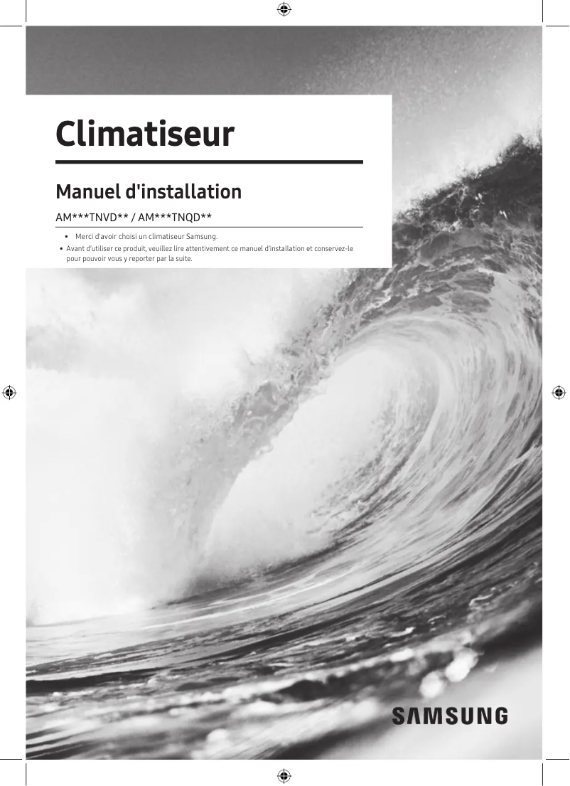 Page 1 de la notice Guide d'installation Samsung AM056TNQDKH