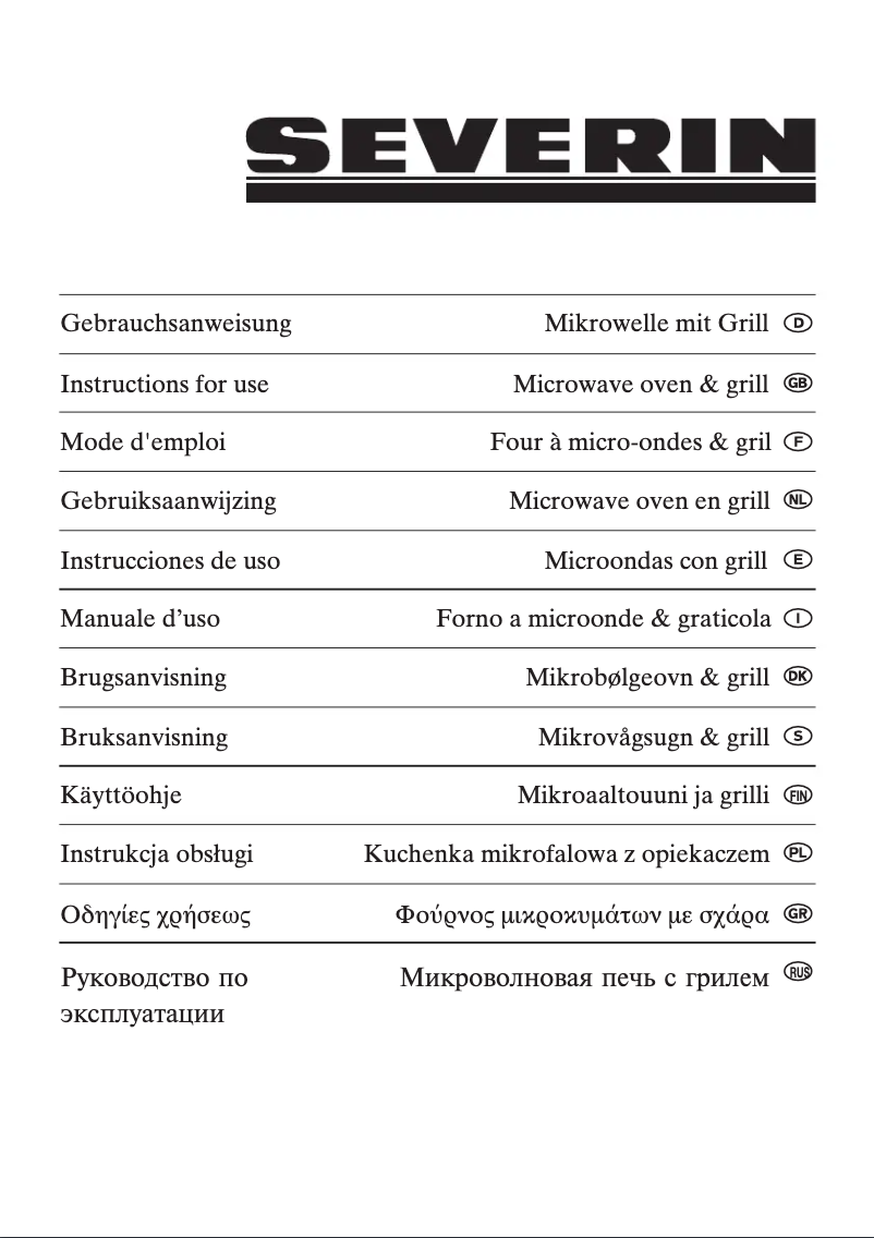 Page 1 de la notice Manuel utilisateur Severin MW 7815