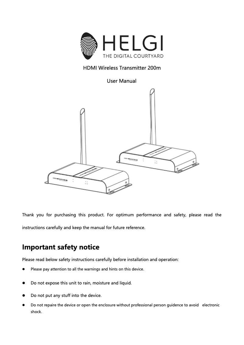 Página 1 del manual Manual de usuario HELGI HLG0388A