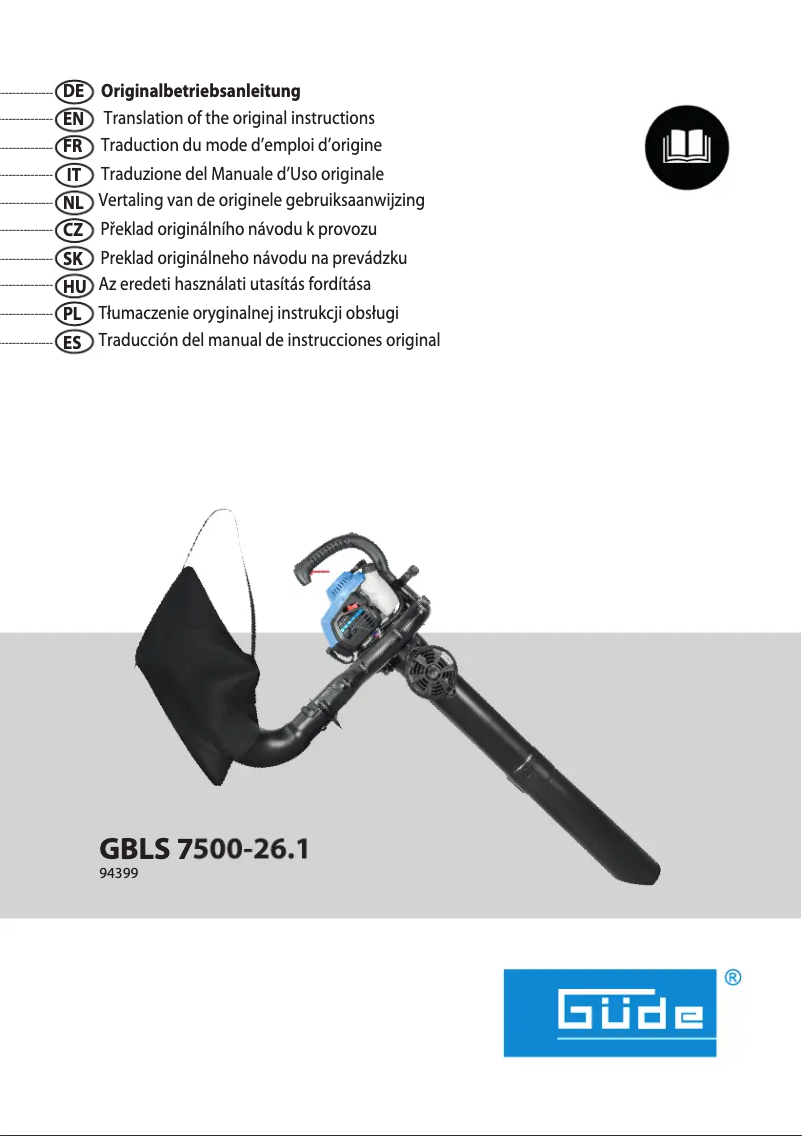 Page 1 de la notice Manuel utilisateur Güde GBLS 7500-26.1