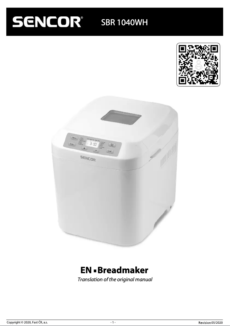 Página 1 del manual Manual de usuario Sencor SBR 1040WH