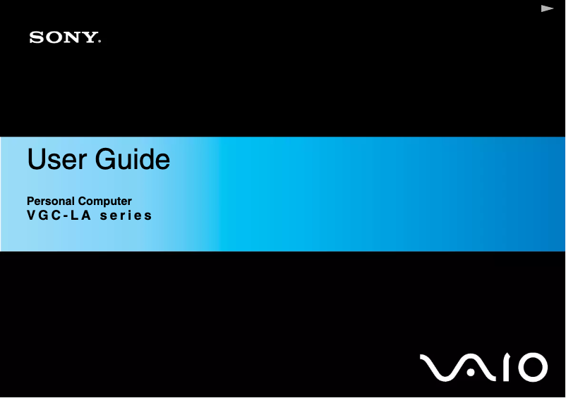 Page n°1 - Manuel utilisateur Sony Vaio VGC-LA2R