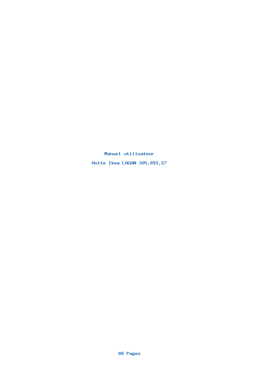 Page 1 de la notice Manuel utilisateur Ikea LAGAN 305.093.27
